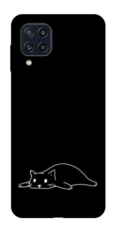 Чохол itsPrint Lazy cat для Samsung Galaxy M32, black, купити оптом з доставкою