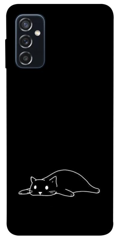 Чохол itsPrint Lazy cat для Samsung Galaxy M52, black, купити оптом з доставкою