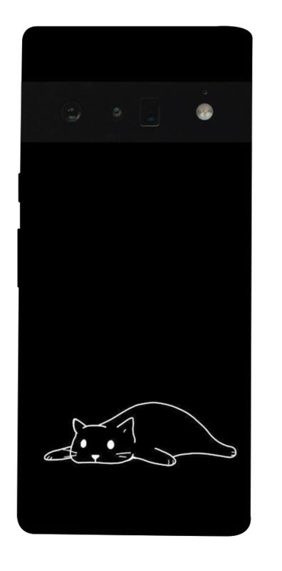 Чохол itsPrint Lazy cat для Google Pixel 6 Pro, black, купити оптом з доставкою