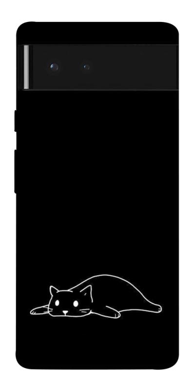 Чохол itsPrint Lazy cat для Google Pixel 6, black, купити оптом з доставкою