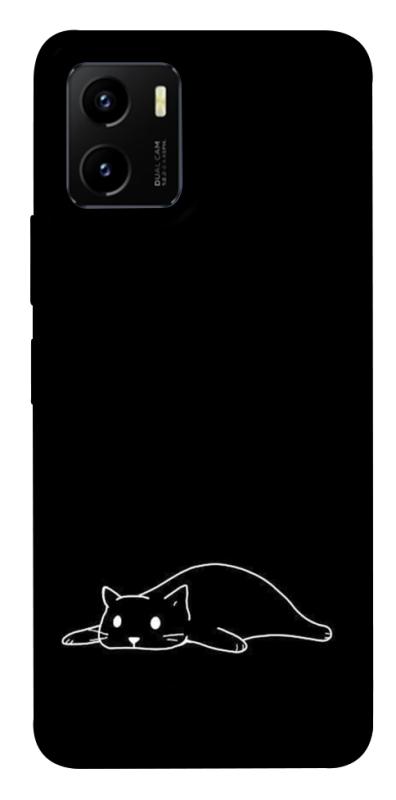 Чохол itsPrint Lazy cat для Vivo Y15s, black, купити оптом з доставкою