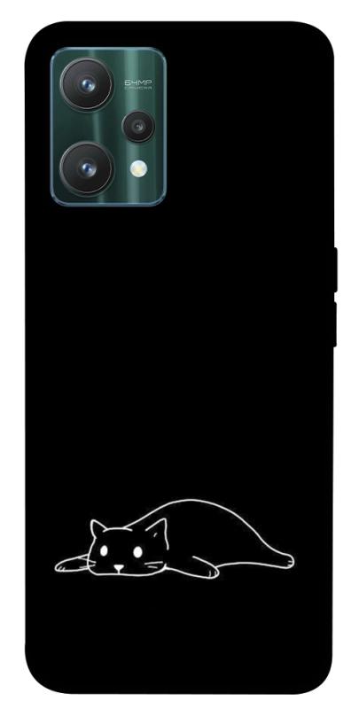 Чохол itsPrint Lazy cat для Realme 9 Pro, black, купити оптом з доставкою