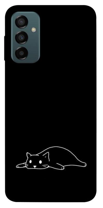 Чехол itsPrint Lazy cat для Samsung Galaxy M23 5G, black, купить оптом с доставкой