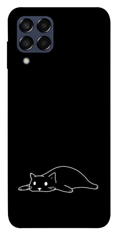 Чохол itsPrint Lazy cat для Samsung Galaxy M33 5G, black, купити оптом з доставкою