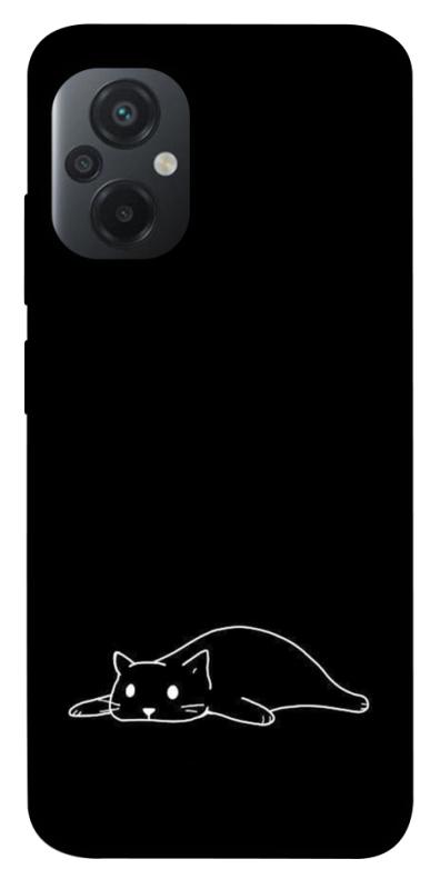 Чохол itsPrint Lazy cat для Xiaomi Poco M5, black, купити оптом з доставкою