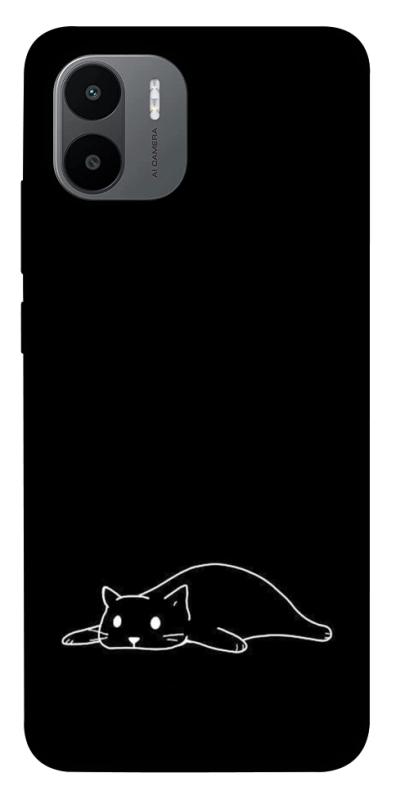 Чехол itsPrint Lazy cat для Xiaomi Redmi A1 / A2, black, купить оптом с доставкой
