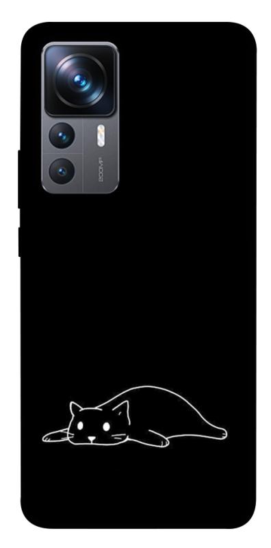 Чохол itsPrint Lazy cat для Xiaomi 12T / 12T Pro, black, купити оптом з доставкою