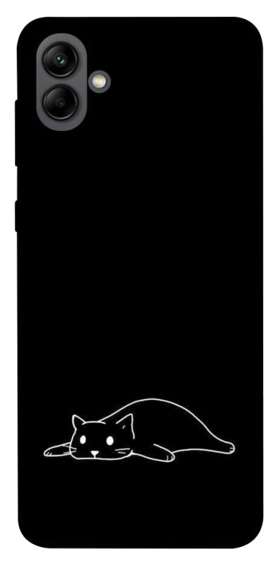 Чохол itsPrint Lazy cat для Samsung Galaxy A04, black, купити оптом з доставкою