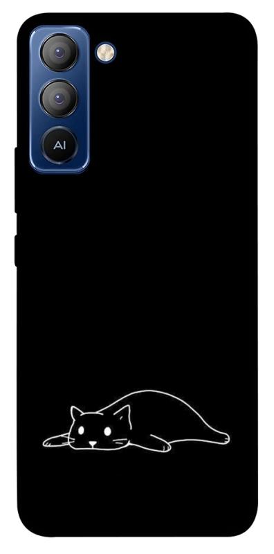 Чохол itsPrint Lazy cat для TECNO Pop 5 LTE, black, купити оптом з доставкою