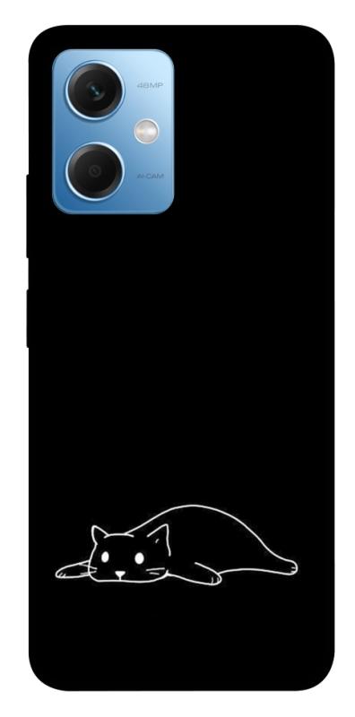 Чохол itsPrint Lazy cat для Xiaomi Redmi Note 12 5G, black, купити оптом з доставкою