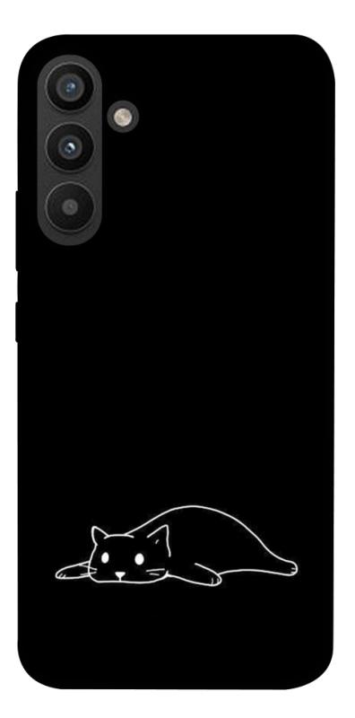 Чохол itsPrint Lazy cat для Samsung Galaxy A34 5G, black, купити оптом з доставкою