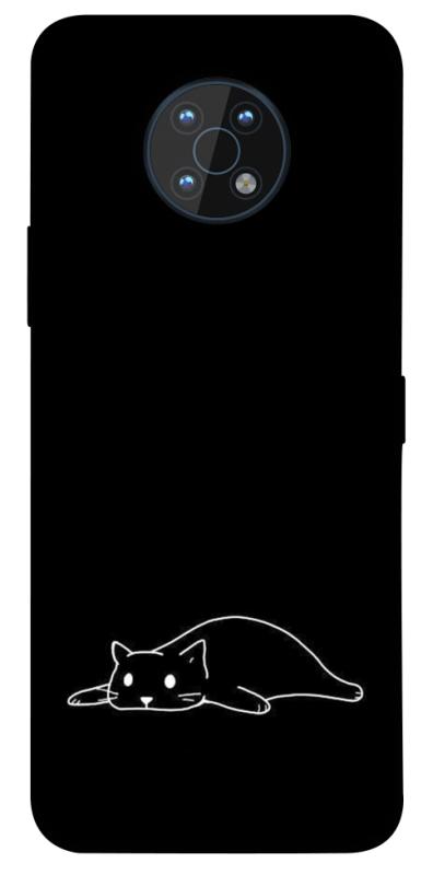 Чохол itsPrint Lazy cat для Nokia G50, black, купити оптом з доставкою