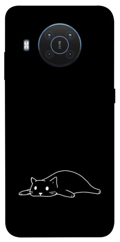 Чохол itsPrint Lazy cat для Nokia X10 / X20, black, купити оптом з доставкою
