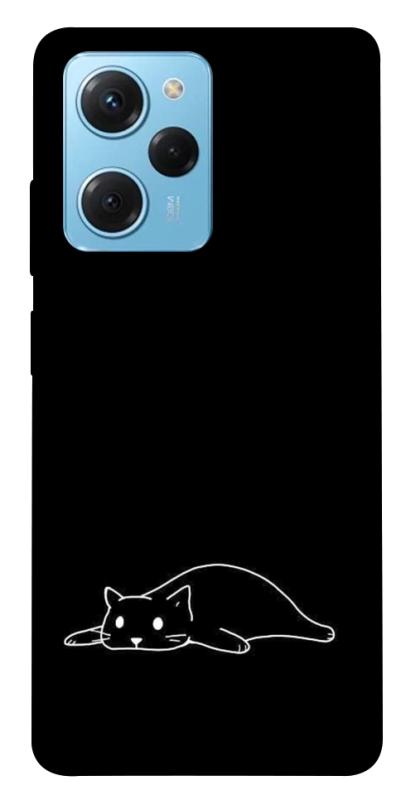 Чохол itsPrint Lazy cat для Xiaomi Poco X5 Pro 5G, black, купити оптом з доставкою