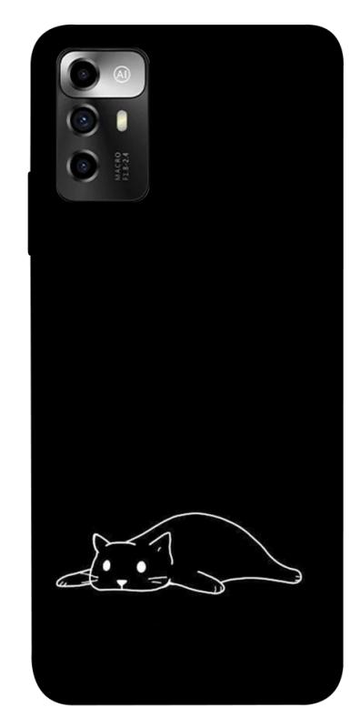 Чохол itsPrint Lazy cat для ZTE Blade V40 Vita, black, купити оптом з доставкою