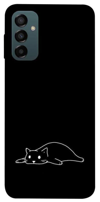 Чохол itsPrint Lazy cat для Samsung Galaxy M34 5G, black, купити оптом з доставкою