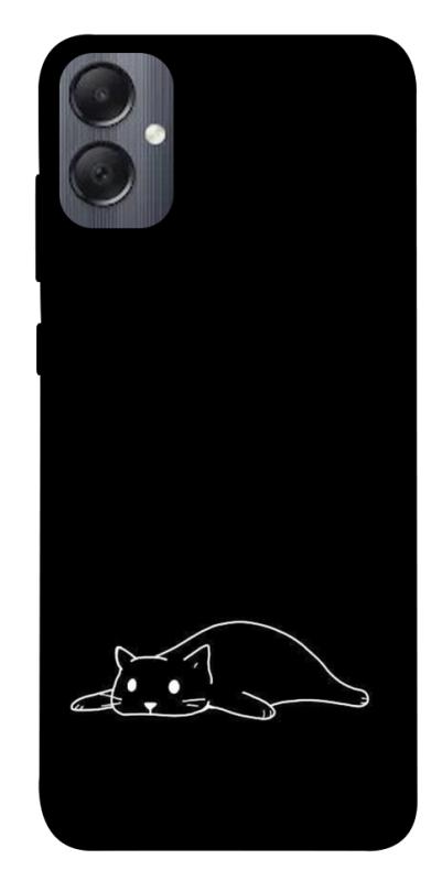 Чехол itsPrint Lazy cat для Samsung Galaxy A05, black, купить оптом с доставкой