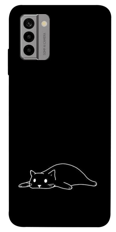 Чохол itsPrint Lazy cat для Nokia G22, black, купити оптом з доставкою