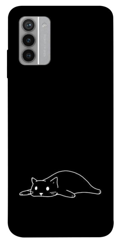 Чохол itsPrint Lazy cat для Nokia G42, black, купити оптом з доставкою