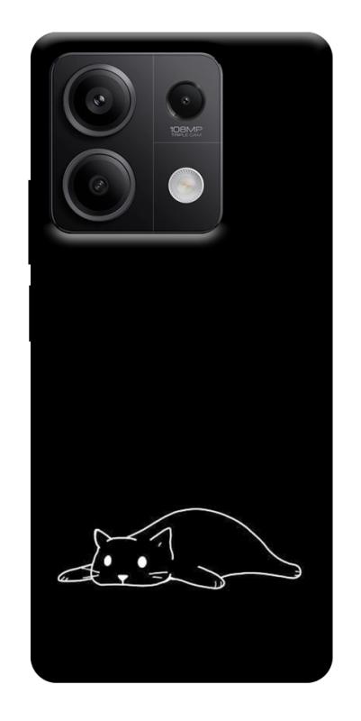 Чохол itsPrint Lazy cat для Xiaomi Redmi Note 13 5G, black, купити оптом з доставкою