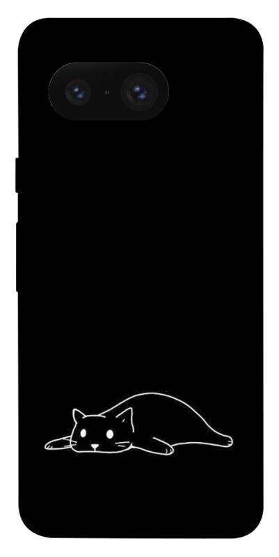 Чохол itsPrint Lazy cat для Google Pixel 8, black, купити оптом з доставкою