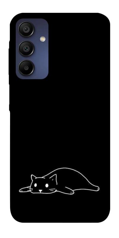 Чохол itsPrint Lazy cat для Samsung Galaxy A15 4G/5G, black, купити оптом з доставкою