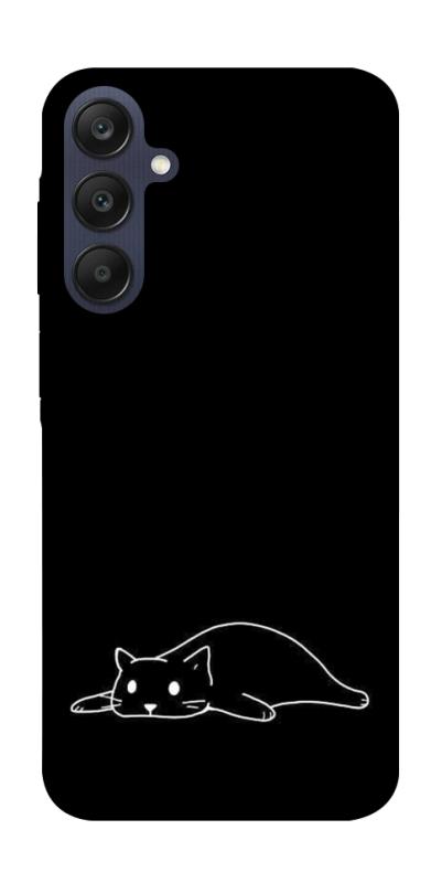 Чохол itsPrint Lazy cat для Samsung Galaxy A25 5G, black, купити оптом з доставкою