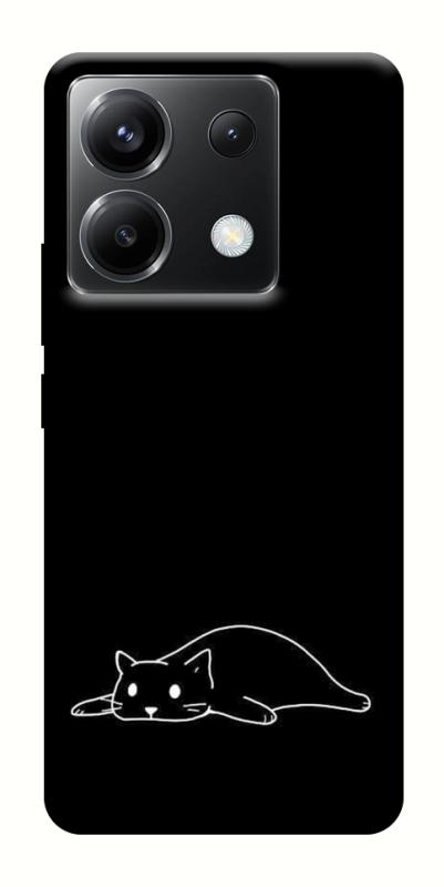 Чохол itsPrint Lazy cat для Xiaomi Poco X6, black, купити оптом з доставкою