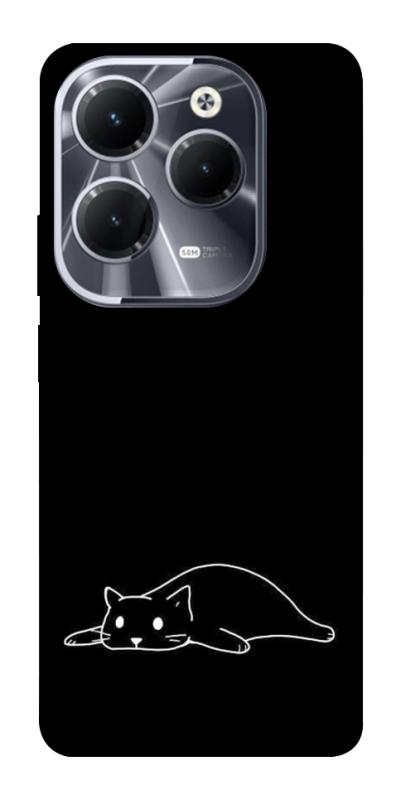 Чохол itsPrint Lazy cat для Infinix Hot 40, black, купити оптом з доставкою