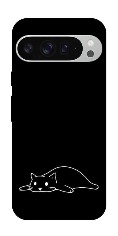 Чохол itsPrint Lazy cat для Google Pixel 9 Pro XL, black, купити оптом з доставкою