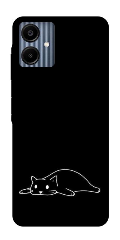 Чохол itsPrint Lazy cat для Samsung Galaxy A06, black, купити оптом з доставкою