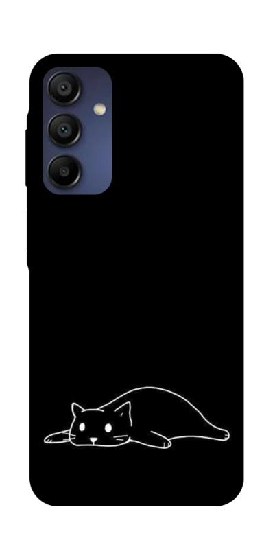 Чохол itsPrint Lazy cat для Samsung Galaxy A16 4G/5G, black, купити оптом з доставкою