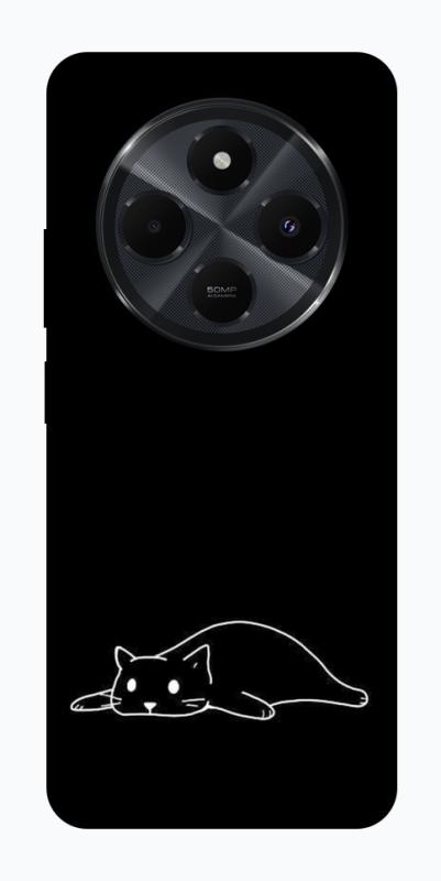 Чехол itsPrint Lazy cat для Xiaomi Redmi 14C / Poco C75, black, купить оптом с доставкой