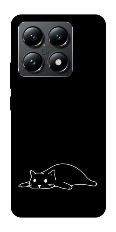 Чохол itsPrint Lazy cat для Xiaomi 14T, black, купити оптом з доставкою