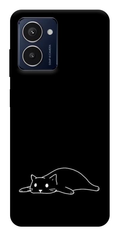 Чохол itsPrint Lazy cat для HMD Pulse Pro, black, купити оптом з доставкою