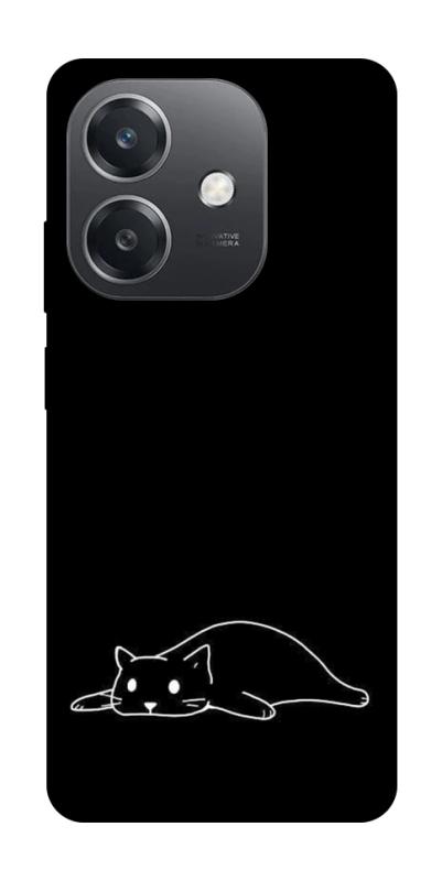 Чохол itsPrint Lazy cat для Oppo A3 4G, black, купити оптом з доставкою