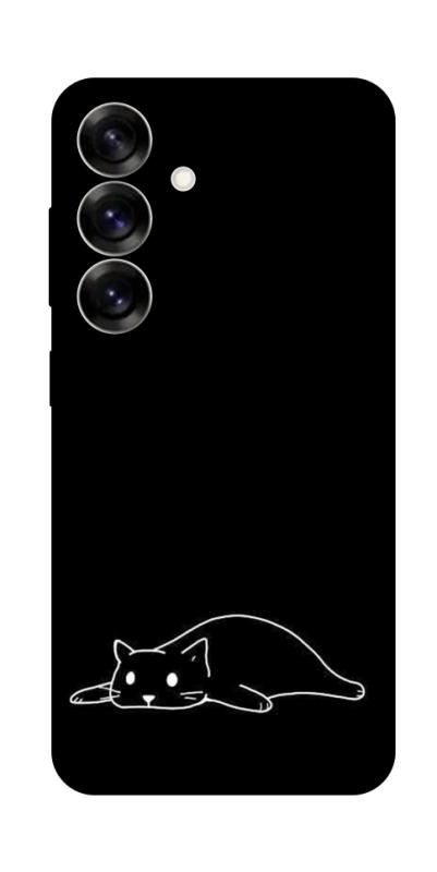 Чохол itsPrint Lazy cat для Samsung Galaxy S25, black, купити оптом з доставкою