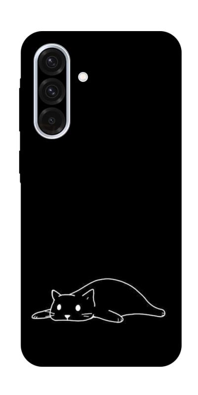 Чохол itsPrint Lazy cat для Samsung Galaxy A36 5G, black, купити оптом з доставкою