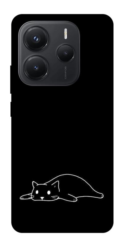 Чохол itsPrint Lazy cat для Xiaomi Redmi Note 14 5G, black, купити оптом з доставкою