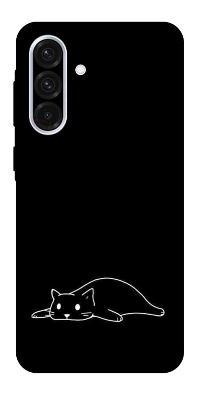 Чехол itsPrint Lazy cat для Samsung Galaxy A56 5G, black, купить оптом с доставкой