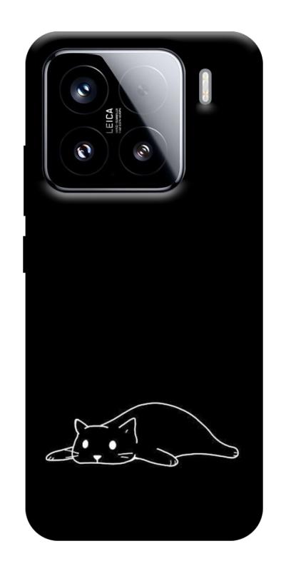 Чохол itsPrint Lazy cat для Xiaomi 15, black, купити оптом з доставкою
