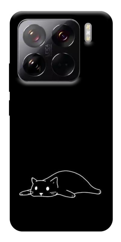 Чохол itsPrint Lazy cat для Xiaomi 15 Pro, black, купити оптом з доставкою