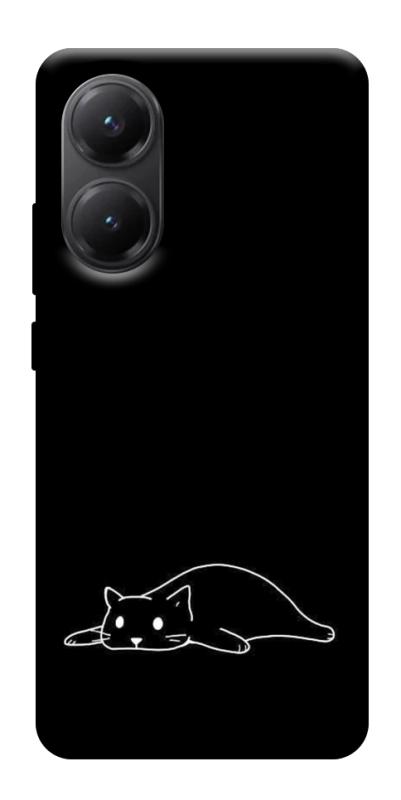 Чохол itsPrint Lazy cat для Xiaomi Poco X7 Pro, black, купити оптом з доставкою