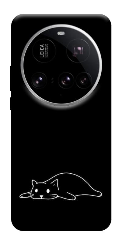 Чохол itsPrint Lazy cat для Xiaomi 15 Ultra, black, купити оптом з доставкою