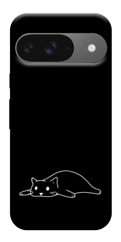 Чохол itsPrint Lazy cat для Google Pixel 10, black, купити оптом з доставкою