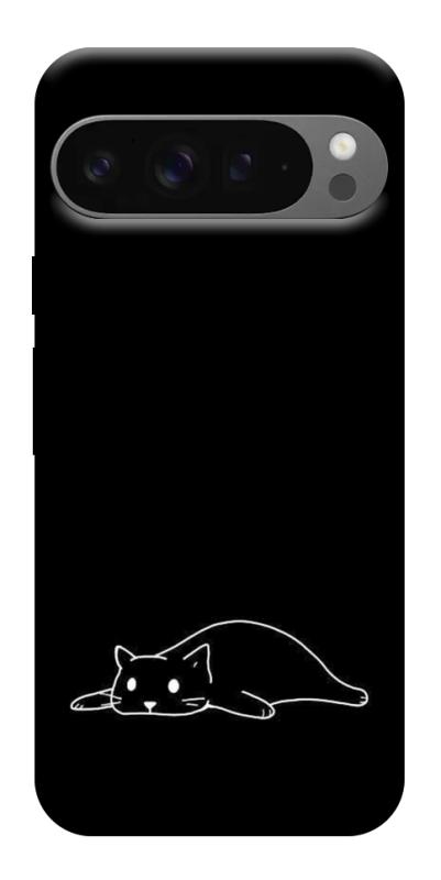 Чохол itsPrint Lazy cat для Google Pixel 10 Pro XL, black, купити оптом з доставкою
