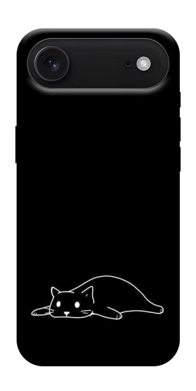 Чохол itsPrint Lazy cat для Apple iPhone 17 Air (6.5"), black, купити оптом з доставкою