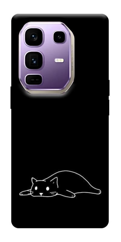 Чехол itsPrint Lazy cat для Infinix Note 50 Pro+, black, купить оптом с доставкой