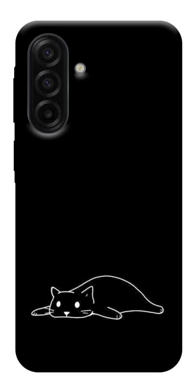 Чехол itsPrint Lazy cat для Samsung Galaxy A17 5G/4G, black, купить оптом с доставкой