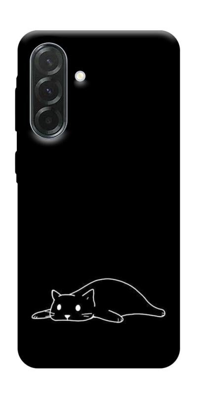 Чохол itsPrint Lazy cat для Samsung Galaxy A37 5G, black, купити оптом з доставкою